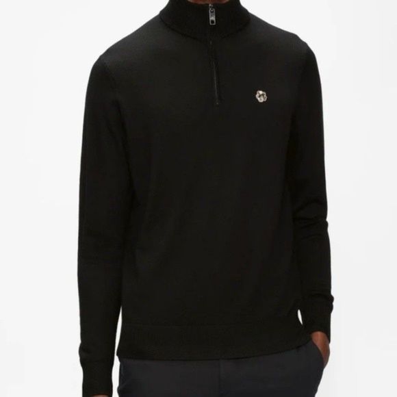 NWT Ted Baker Half Zip Tooting Merino Wool Sweater - Picture 1 of 10